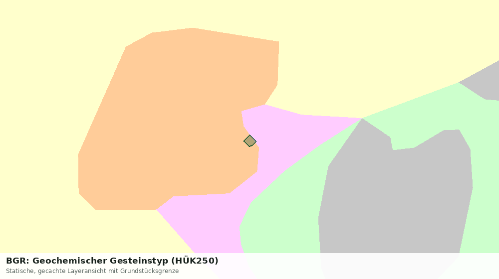 Statische Kartenansicht: BGR: Geochemischer Gesteinstyp (HÜK250)