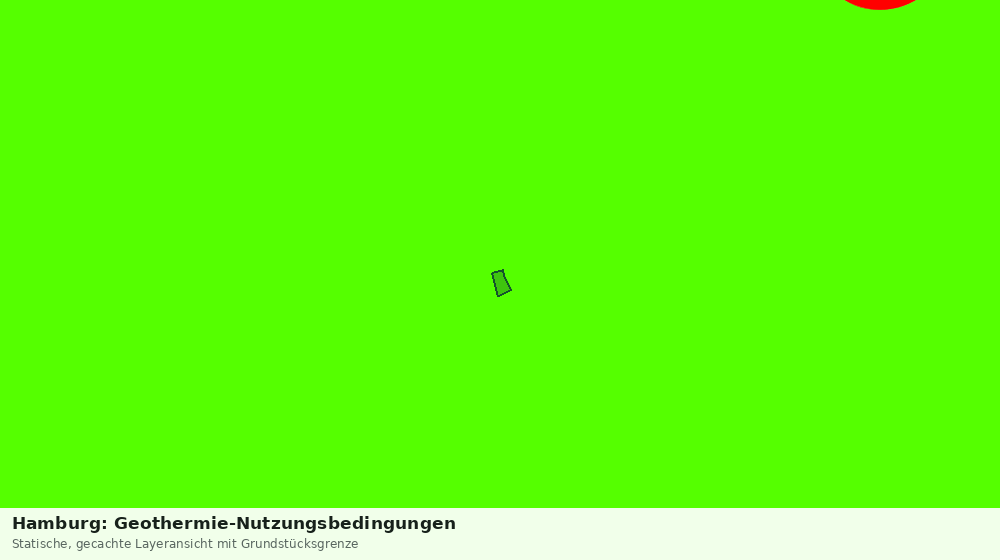 Statische Kartenansicht: Hamburg: Geothermie-Nutzungsbedingungen