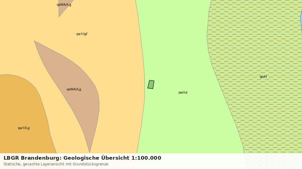 Statische Kartenansicht: LBGR Brandenburg: Geologische Übersicht 1:100.000