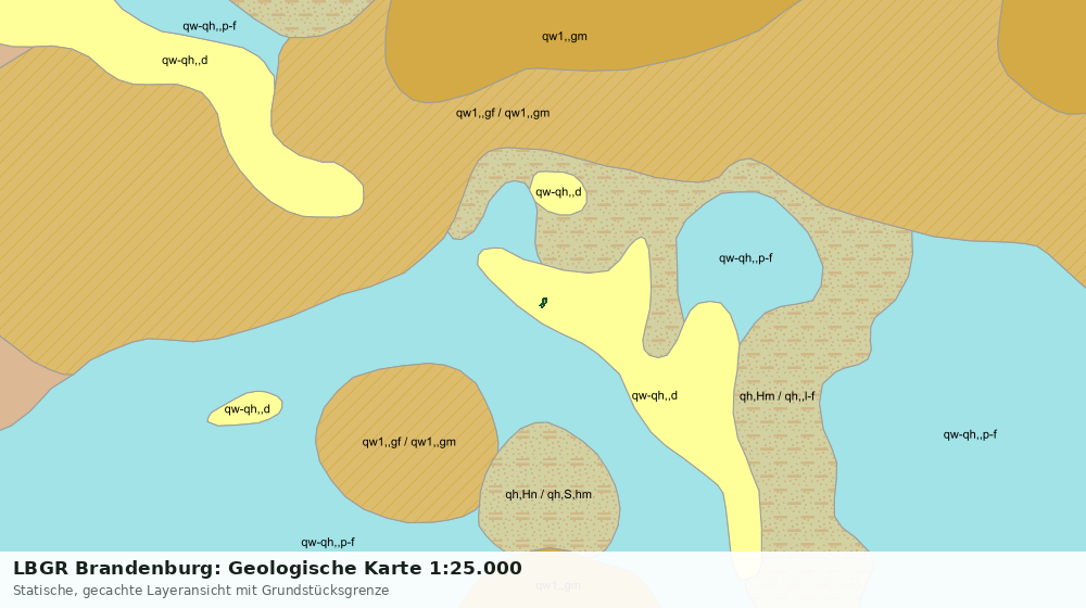 Statische Kartenansicht: LBGR Brandenburg: Geologische Karte 1:25.000