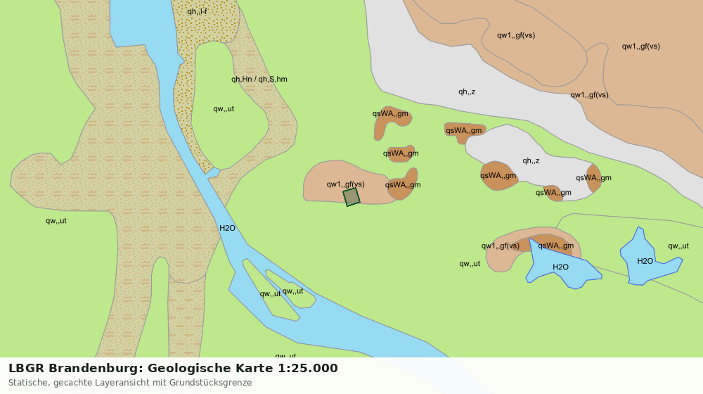 Statische Kartenansicht: LBGR Brandenburg: Geologische Karte 1:25.000