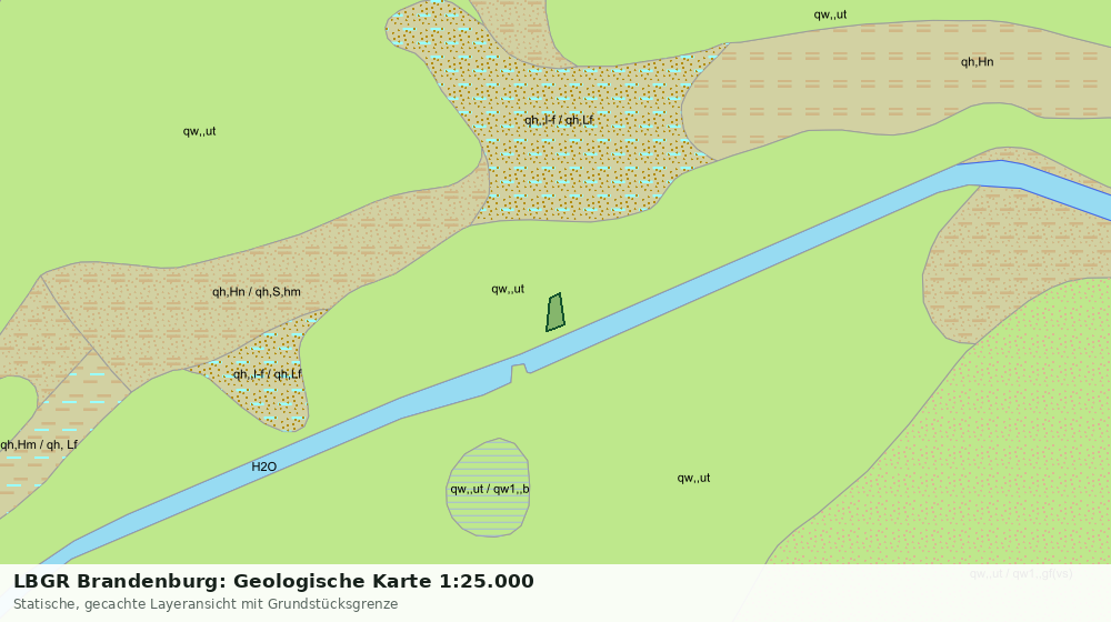 Statische Kartenansicht: LBGR Brandenburg: Geologische Karte 1:25.000