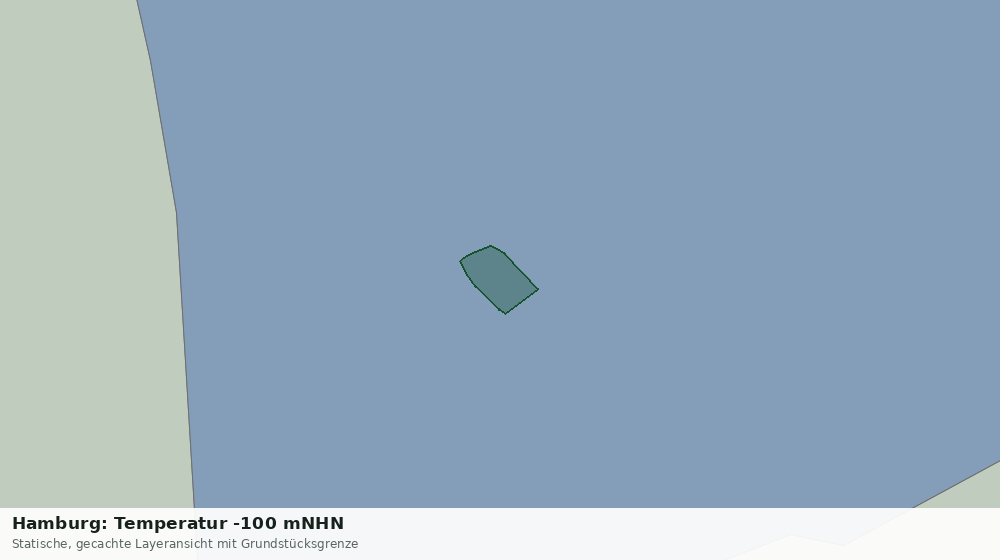 Statische Kartenansicht: Hamburg: Temperatur -100 mNHN
