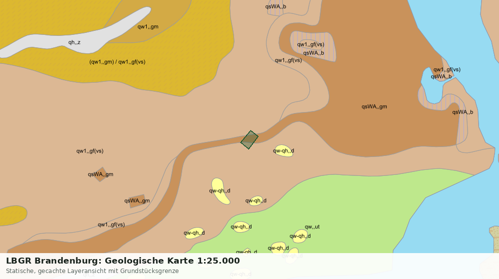 Statische Kartenansicht: LBGR Brandenburg: Geologische Karte 1:25.000