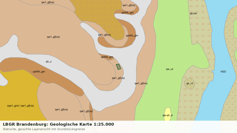 Statische Kartenansicht: LBGR Brandenburg: Geologische Karte 1:25.000