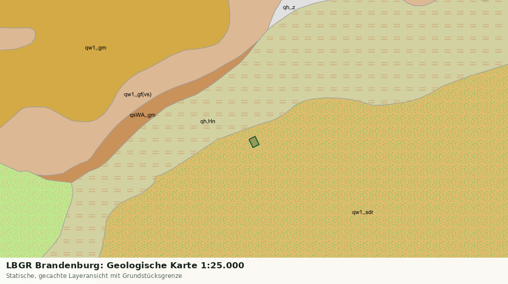 Statische Kartenansicht: LBGR Brandenburg: Geologische Karte 1:25.000