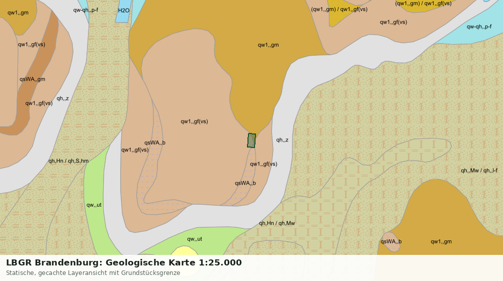 Statische Kartenansicht: LBGR Brandenburg: Geologische Karte 1:25.000