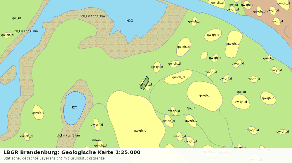 Statische Kartenansicht: LBGR Brandenburg: Geologische Karte 1:25.000