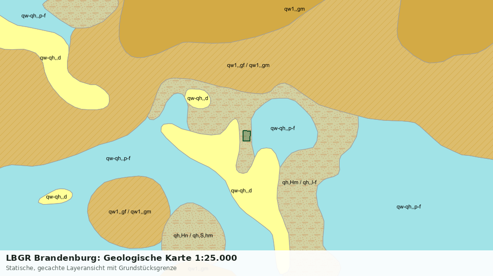 Statische Kartenansicht: LBGR Brandenburg: Geologische Karte 1:25.000
