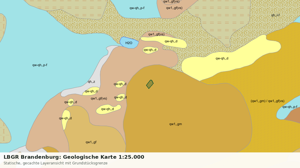 Statische Kartenansicht: LBGR Brandenburg: Geologische Karte 1:25.000