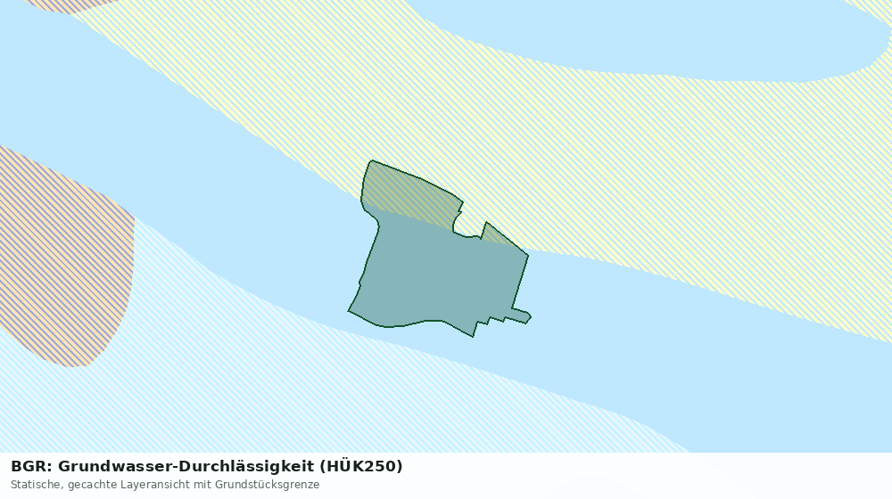 Statische Kartenansicht: BGR: Grundwasser-Durchlässigkeit (HÜK250)
