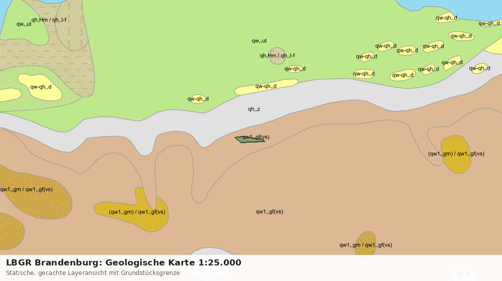 Statische Kartenansicht: LBGR Brandenburg: Geologische Karte 1:25.000