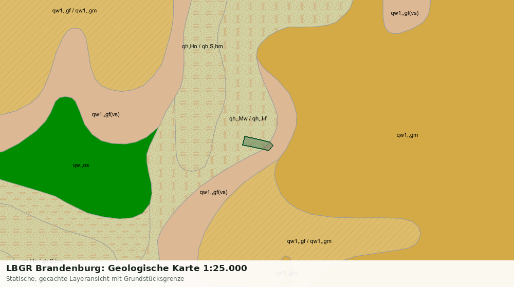 Statische Kartenansicht: LBGR Brandenburg: Geologische Karte 1:25.000