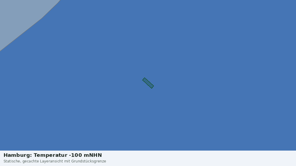 Statische Kartenansicht: Hamburg: Temperatur -100 mNHN