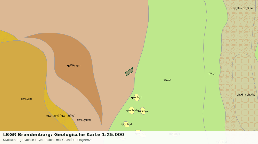 Statische Kartenansicht: LBGR Brandenburg: Geologische Karte 1:25.000