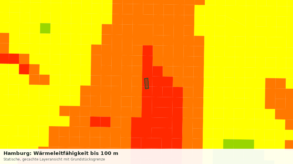 Statische Kartenansicht: Hamburg: Wärmeleitfähigkeit bis 100 m