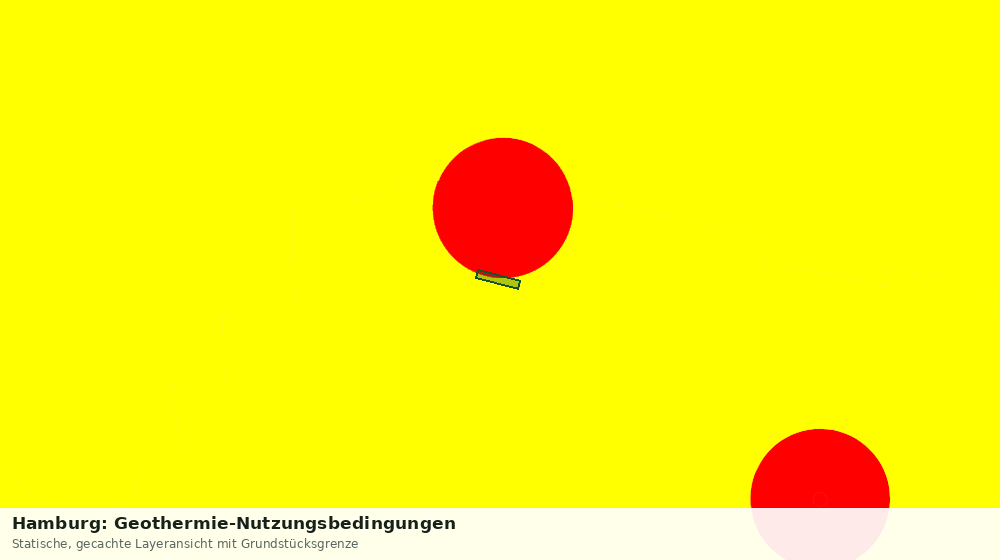 Statische Kartenansicht: Hamburg: Geothermie-Nutzungsbedingungen