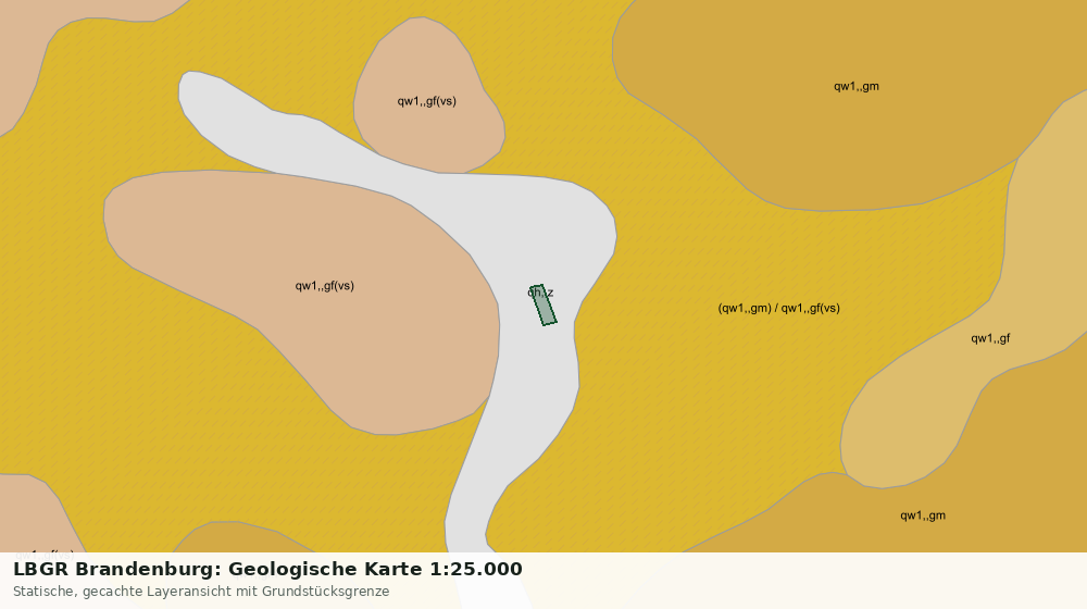 Statische Kartenansicht: LBGR Brandenburg: Geologische Karte 1:25.000