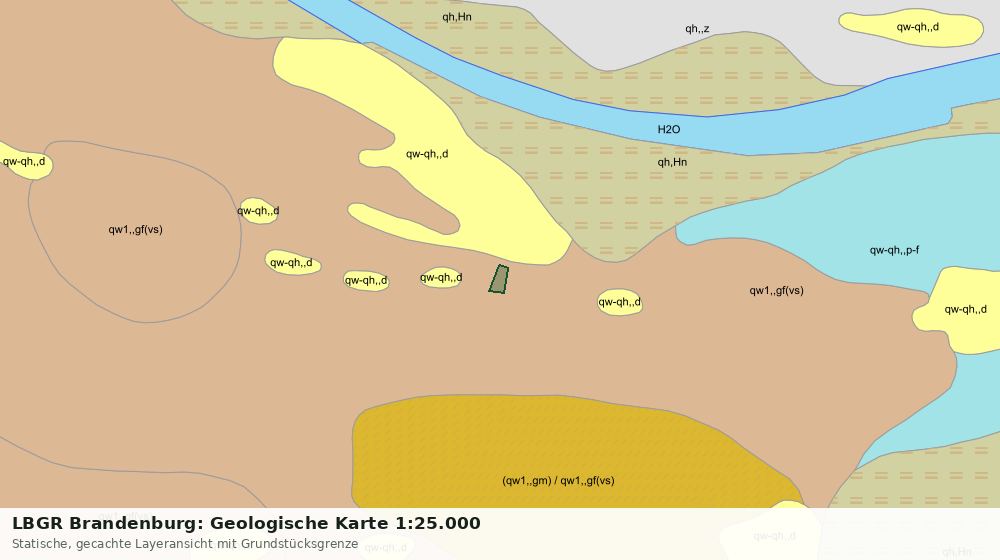 Statische Kartenansicht: LBGR Brandenburg: Geologische Karte 1:25.000