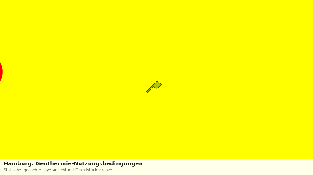 Statische Kartenansicht: Hamburg: Geothermie-Nutzungsbedingungen