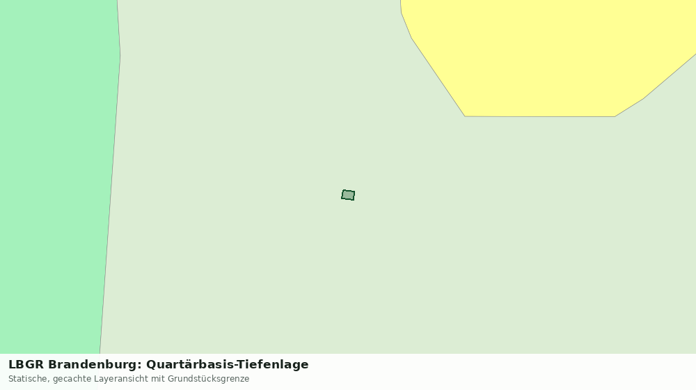Statische Kartenansicht: LBGR Brandenburg: Quartärbasis-Tiefenlage