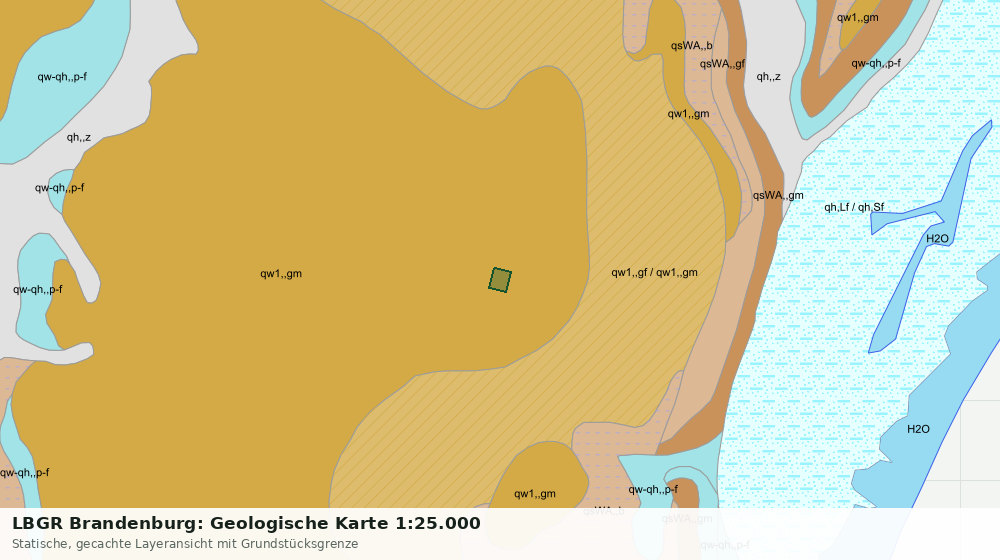 Statische Kartenansicht: LBGR Brandenburg: Geologische Karte 1:25.000