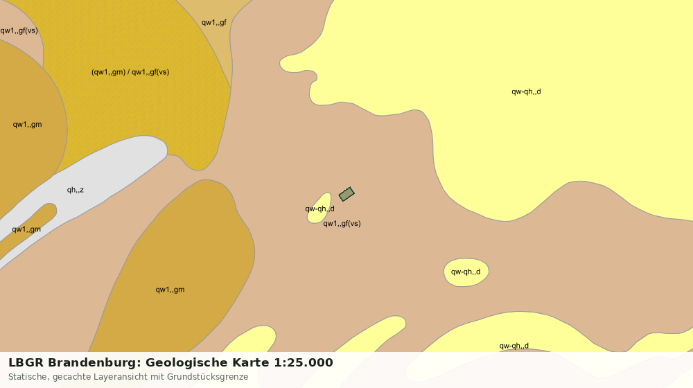 Statische Kartenansicht: LBGR Brandenburg: Geologische Karte 1:25.000