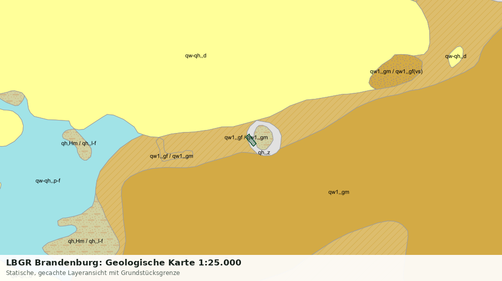 Statische Kartenansicht: LBGR Brandenburg: Geologische Karte 1:25.000