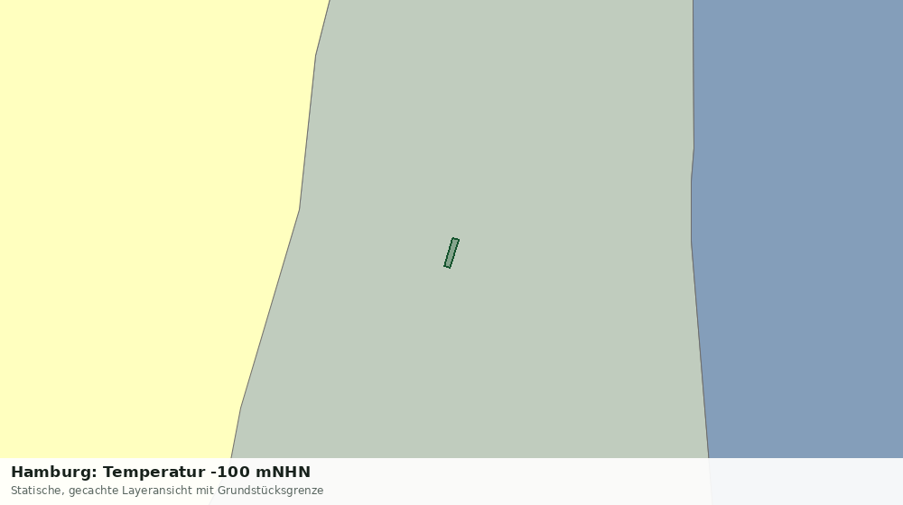 Statische Kartenansicht: Hamburg: Temperatur -100 mNHN