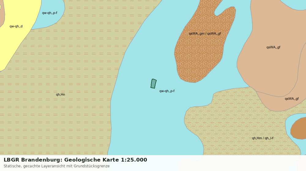 Statische Kartenansicht: LBGR Brandenburg: Geologische Karte 1:25.000