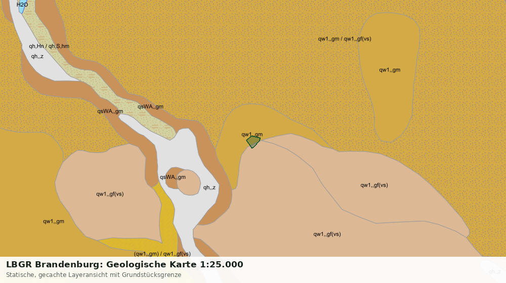 Statische Kartenansicht: LBGR Brandenburg: Geologische Karte 1:25.000