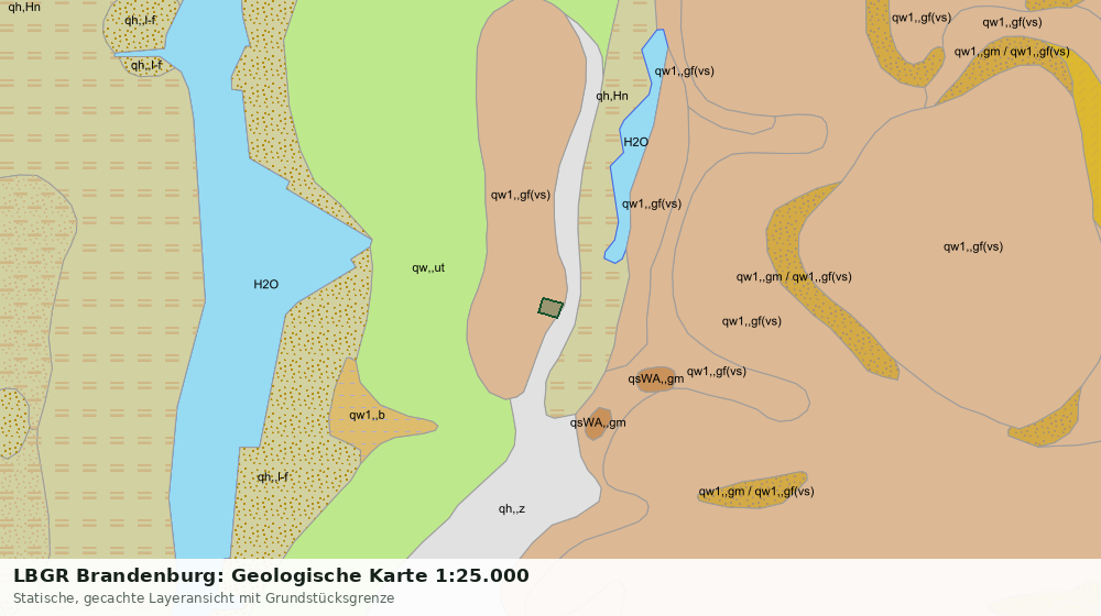 Statische Kartenansicht: LBGR Brandenburg: Geologische Karte 1:25.000