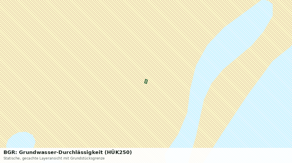 Statische Kartenansicht: BGR: Grundwasser-Durchlässigkeit (HÜK250)