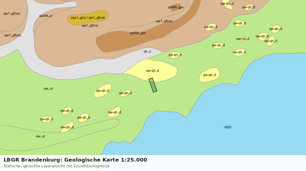 Statische Kartenansicht: LBGR Brandenburg: Geologische Karte 1:25.000