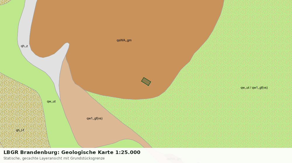 Statische Kartenansicht: LBGR Brandenburg: Geologische Karte 1:25.000