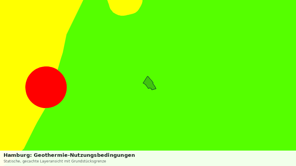 Statische Kartenansicht: Hamburg: Geothermie-Nutzungsbedingungen