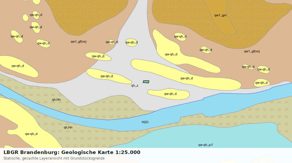 Statische Kartenansicht: LBGR Brandenburg: Geologische Karte 1:25.000