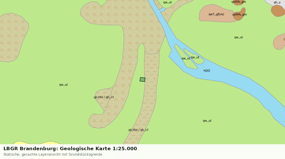Statische Kartenansicht: LBGR Brandenburg: Geologische Karte 1:25.000