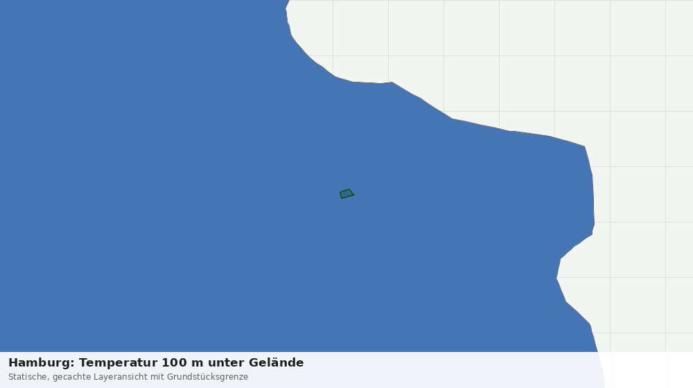 Statische Kartenansicht: Hamburg: Temperatur 100 m unter Gelände