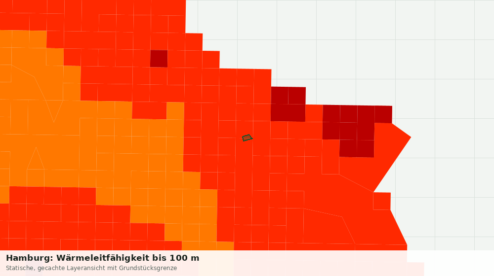 Statische Kartenansicht: Hamburg: Wärmeleitfähigkeit bis 100 m