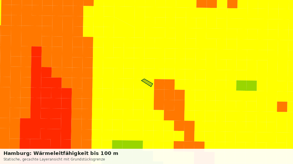 Statische Kartenansicht: Hamburg: Wärmeleitfähigkeit bis 100 m