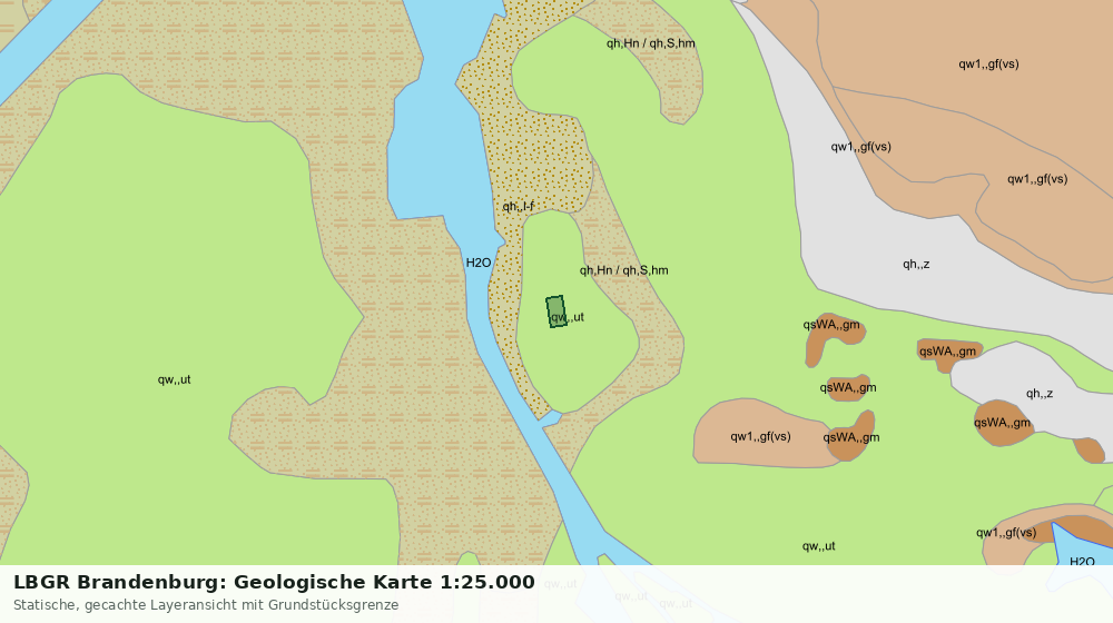 Statische Kartenansicht: LBGR Brandenburg: Geologische Karte 1:25.000