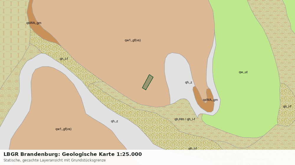 Statische Kartenansicht: LBGR Brandenburg: Geologische Karte 1:25.000