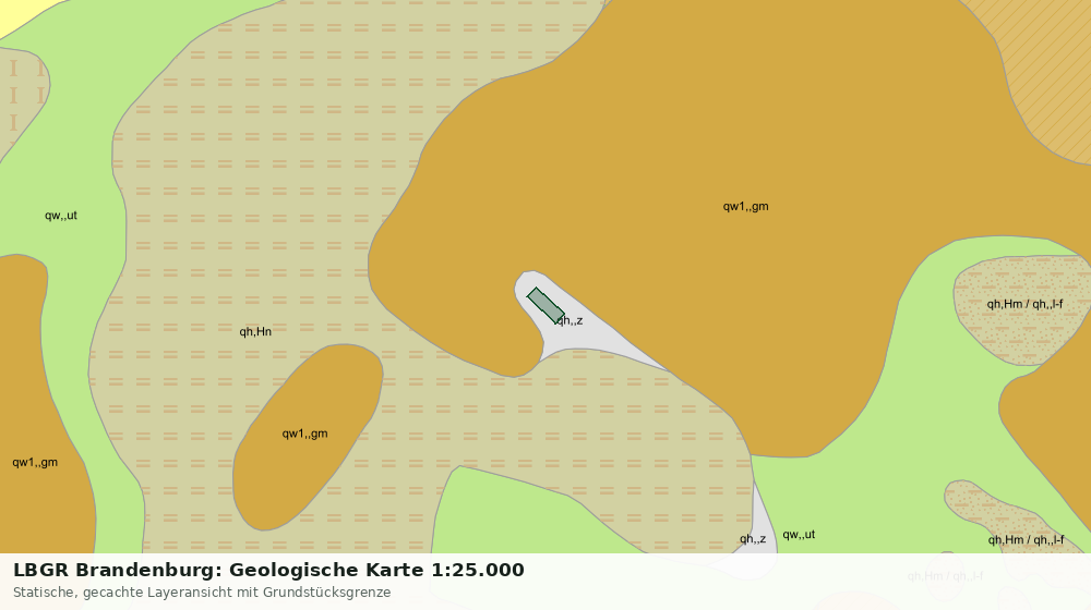 Statische Kartenansicht: LBGR Brandenburg: Geologische Karte 1:25.000