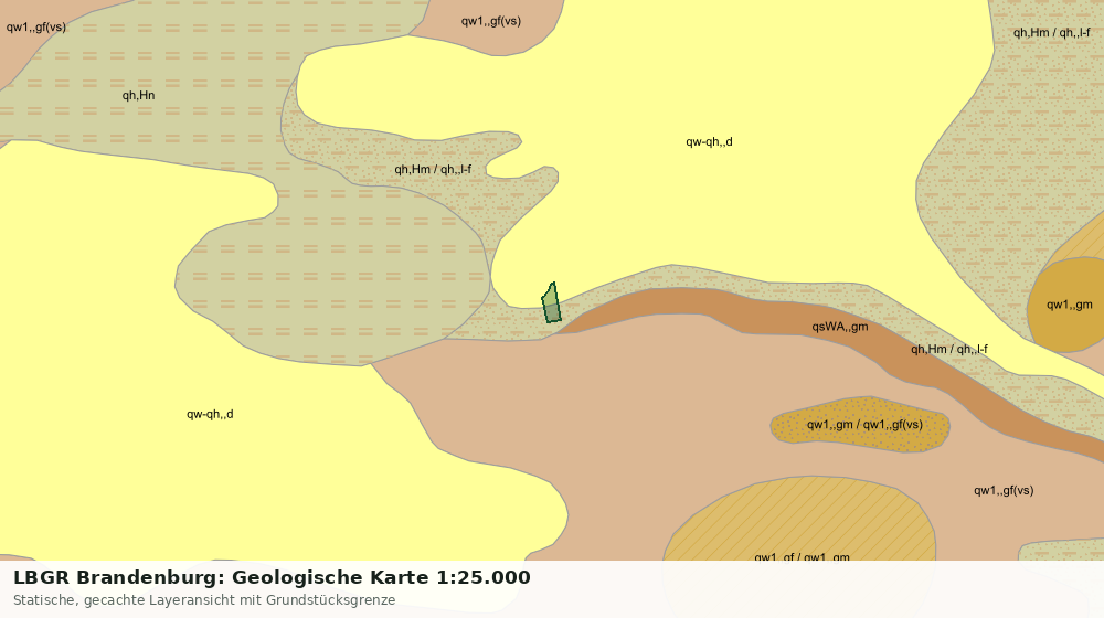 Statische Kartenansicht: LBGR Brandenburg: Geologische Karte 1:25.000