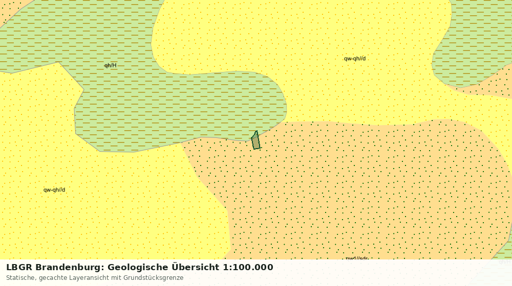 Statische Kartenansicht: LBGR Brandenburg: Geologische Übersicht 1:100.000