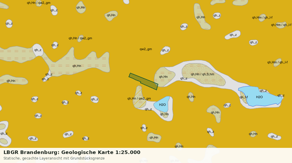 Statische Kartenansicht: LBGR Brandenburg: Geologische Karte 1:25.000