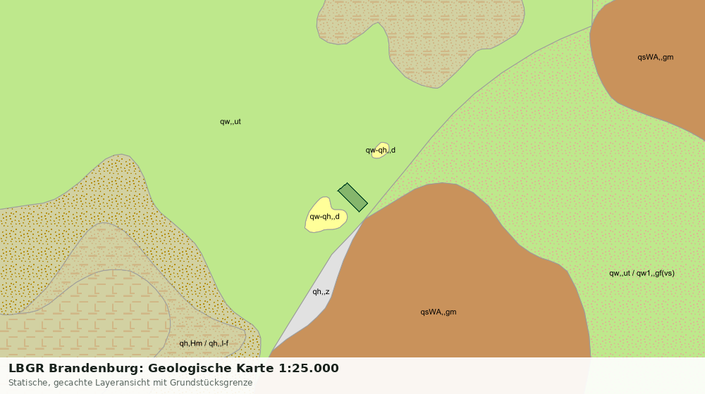 Statische Kartenansicht: LBGR Brandenburg: Geologische Karte 1:25.000