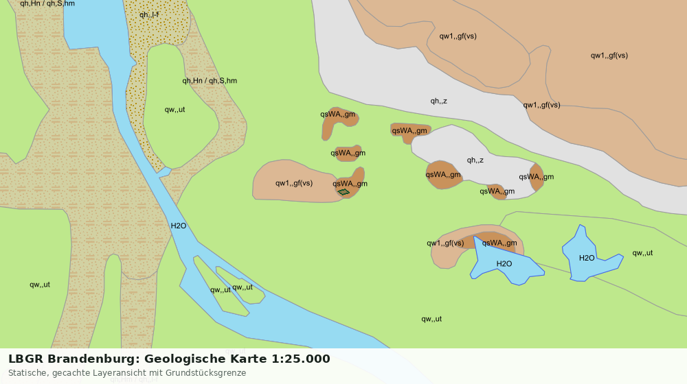Statische Kartenansicht: LBGR Brandenburg: Geologische Karte 1:25.000