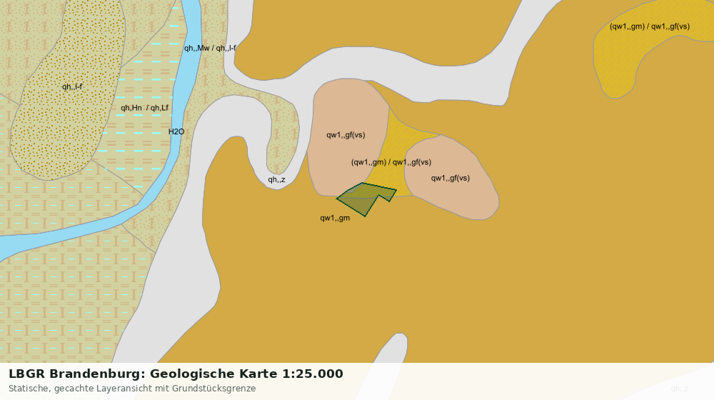 Statische Kartenansicht: LBGR Brandenburg: Geologische Karte 1:25.000